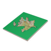 Azerbeidzjan-plattegrond Tegeltje (Zijkant)