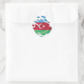 Azerbeidzjan ripped flag ronde sticker (Tas)