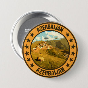 Azerbeidzjan Ronde Button 7,6 Cm