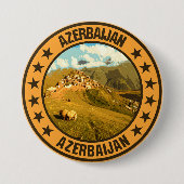 Azerbeidzjan Ronde Button 7,6 Cm (Voorkant)