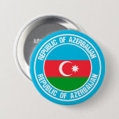 Azerbeidzjan Ronde Embleem Button 7,6 Cm (Voorkant /achterkant)