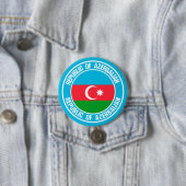 Azerbeidzjan Ronde Embleem Button 7,6 Cm (In situ)