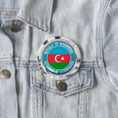 Azerbeidzjan Ronde Embleem Button 7,6 Cm (In situ)