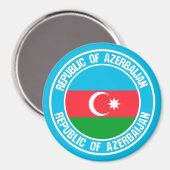 Azerbeidzjan Ronde Embleem Magneet (Voorkant / Achterkant)