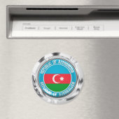 Azerbeidzjan Ronde Embleem Magneet (Insitu (Vaatwasser))