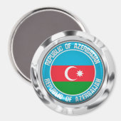 Azerbeidzjan Ronde Embleem Magneet (Voorkant / Achterkant)