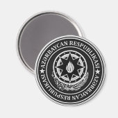 Azerbeidzjan Ronde Embleem Magneet (Voorkant / Achterkant)