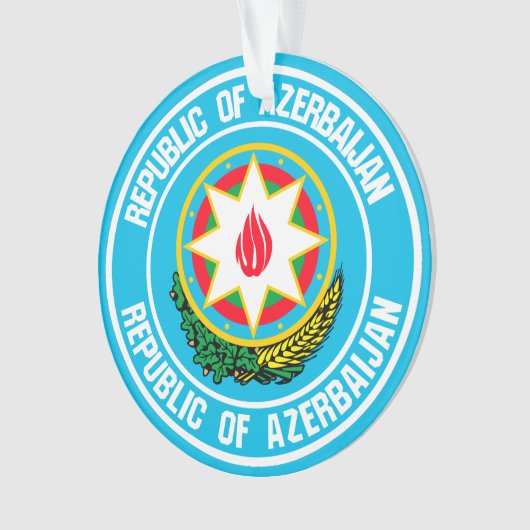 Azerbeidzjan Ronde Embleem Ornament (voorkant)