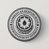 Azerbeidzjan Ronde Embleem Ronde Button 5,7 Cm (Voorkant)