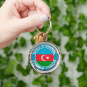 Azerbeidzjan Ronde Embleem Sleutelhanger (Hand)