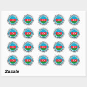 Azerbeidzjan Ronde Embleem Sticker (Vel)
