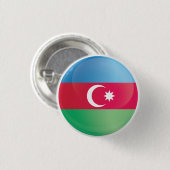 Azerbeidzjan Ronde pictogramvlag Button 3,2 Cm (Voorkant /achterkant)