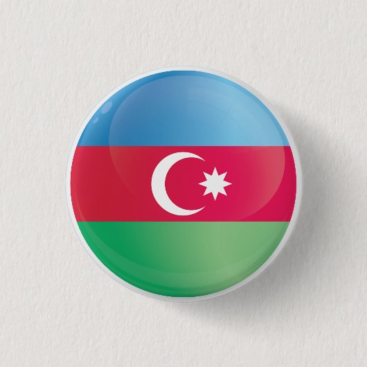 Azerbeidzjan Ronde pictogramvlag Button 3,2 Cm (Voorkant)