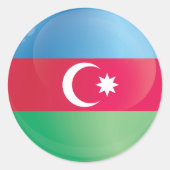 Azerbeidzjan Ronde pictogramvlag Sticker (Voorkant)