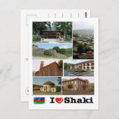 Azerbeidzjan - Shaki - I Love - Briefkaart (Voorkant / Achterkant)