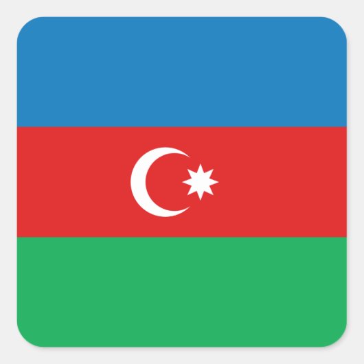 Azerbeidzjan sticker met vlag (Voorkant)