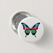 Azerbeidzjan Swallowtail Vlinder Vlag Sticker Ronde Button 3,2 Cm (Voorkant /achterkant)