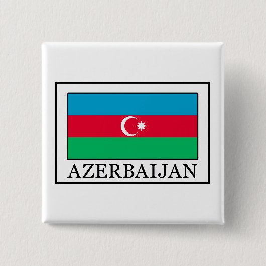 Azerbeidzjan Vierkante Button 5,1 Cm (Voorkant)