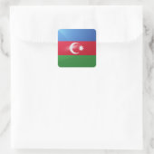 Azerbeidzjan vierkante glanzende vlag sticker (Tas)