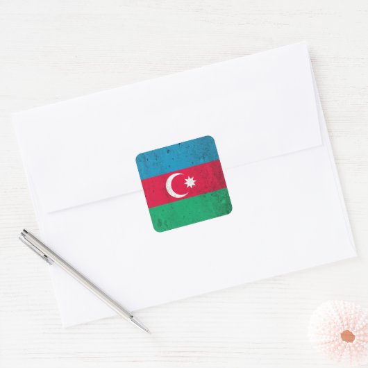 Azerbeidzjan Vierkante Sticker (Envelop)