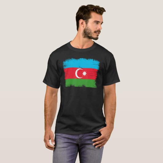  Azerbeidzjan Vlag Azerbeidzjan Onafhankelijkheid  T-shirt (Voorkant volledig)
