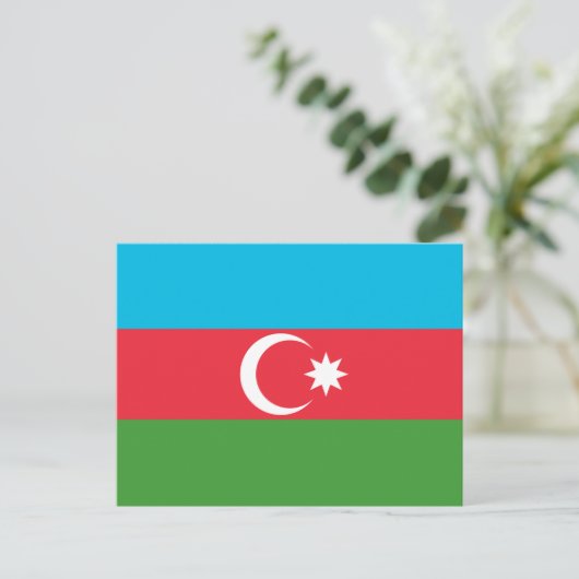 Azerbeidzjan vlag briefkaart (Staand voorkant)