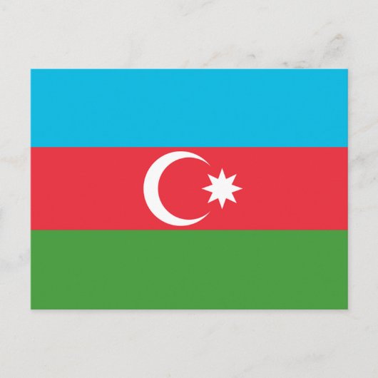 Azerbeidzjan vlag briefkaart (Voorkant)