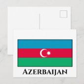 Azerbeidzjan vlag briefkaart (Voorkant / Achterkant)