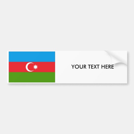Azerbeidzjan VLAG Bumpersticker (Voorkant)