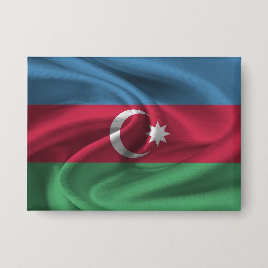 Azerbeidzjan Vlag Button (Voorkant)