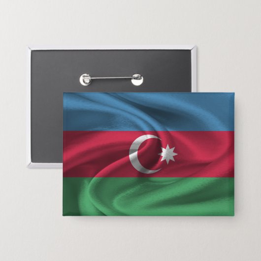 Azerbeidzjan Vlag Button (Voorkant / Achterkant)