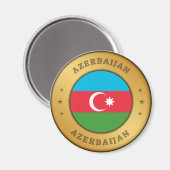 Azerbeidzjan Vlag Button Magneet (Voorkant / Achterkant)