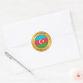 Azerbeidzjan Vlag Button Ronde Sticker (Envelop)