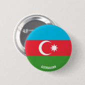 Azerbeidzjan Vlag Charming Patriottic Ronde Button 5,7 Cm (Voorkant /achterkant)