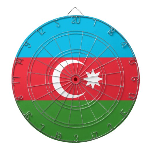 Azerbeidzjan vlag dartbord (Voorkant)