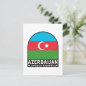 Azerbeidzjan vlag Embleem Onderdruk Vintage Briefkaart (Staand voorkant)