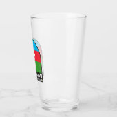 Azerbeidzjan vlag Embleem Onderdruk Vintage Glas (Links)