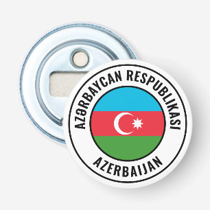 Azerbeidzjan vlag: groots patriottische bottenopen button flesopener