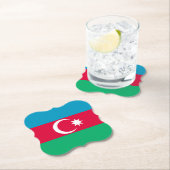 Azerbeidzjan vlag kartonnen onderzetters (Insitu)