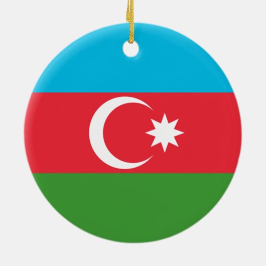 Azerbeidzjan vlag keramisch ornament (Achterkant)