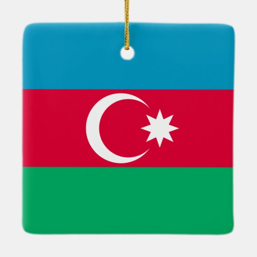 Azerbeidzjan vlag keramisch ornament (Achterkant)