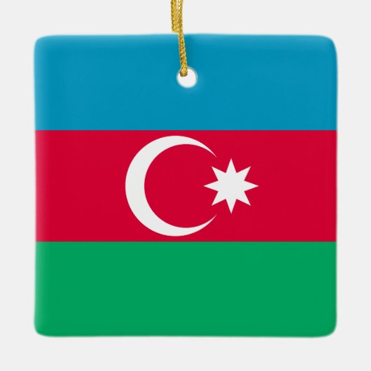 Azerbeidzjan vlag keramisch ornament (Voorkant)