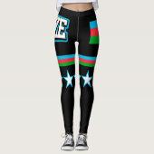 Azerbeidzjan vlag leggings (Voorkant)