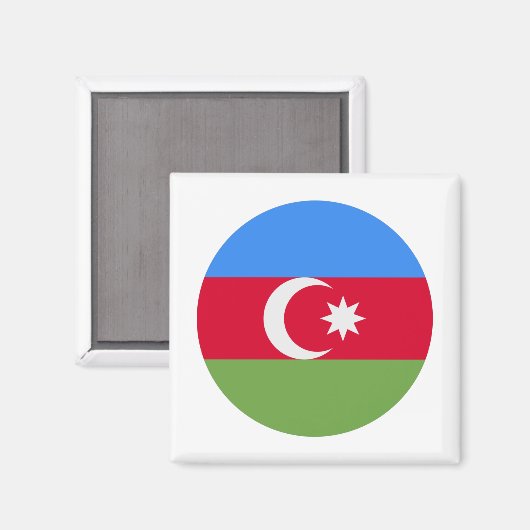 Azerbeidzjan vlag magneet (Voorkant / Achterkant)