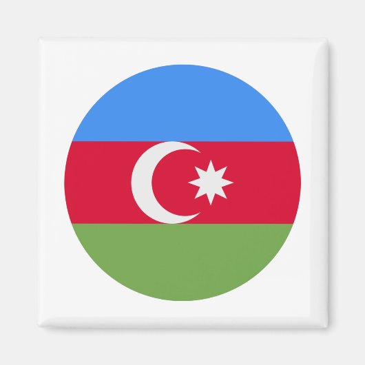 Azerbeidzjan vlag magneet (Voorkant)
