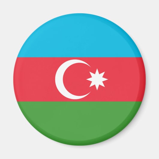 Azerbeidzjan vlag magneet (Voorkant)