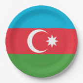 Azerbeidzjan vlag papieren bordje (Voorkant)