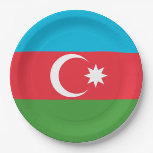 Azerbeidzjan vlag papieren bordje