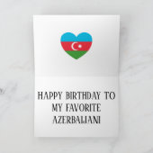 Azerbeidzjan Vlag Patriotic Birthday Kaart (Binnen)