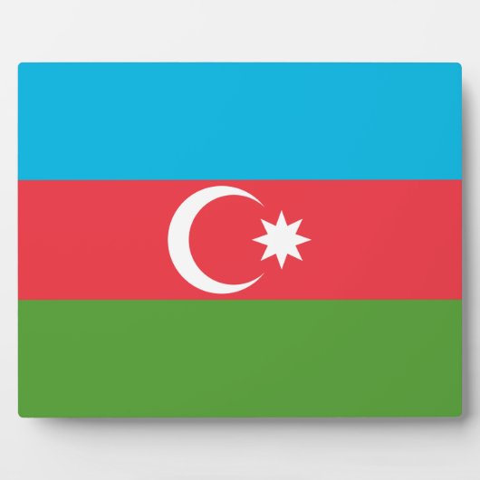 Azerbeidzjan Vlag Plaque Fotoplaat (Voorkant)